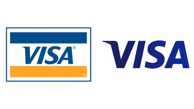 Visa logos d'entreprise d'hier à aujourd'hui