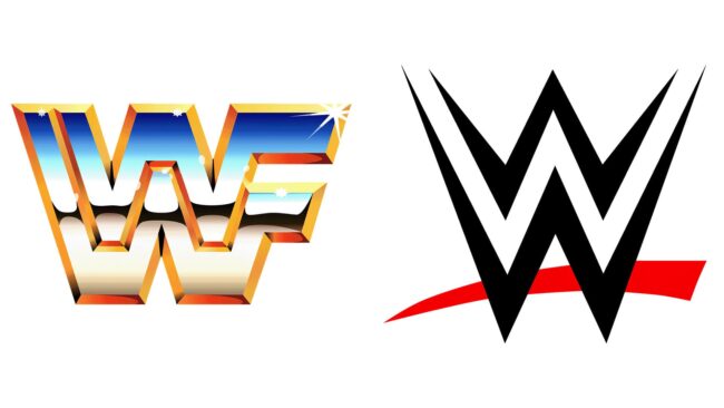 WWF E logos d'entreprise d'hier à aujourd'hui