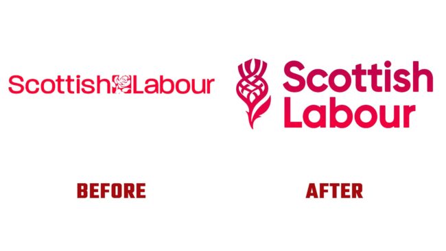 Scottish Labour Avant et Apres Logo (Histoire)