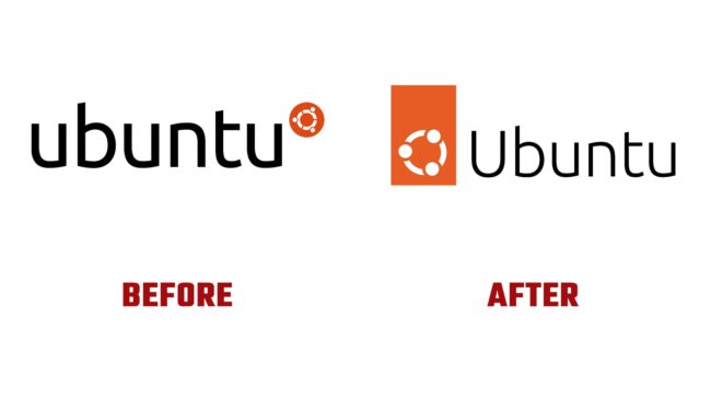 Ubuntu Avant et Apres Logo (Histoire)