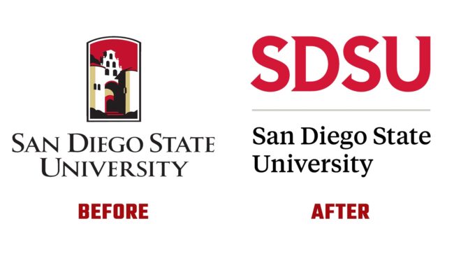 San Diego State University Avant et Apres Logo (Histoire)