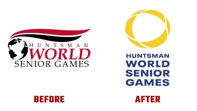 Huntsman World Senior Games Avant et Apres Logo (Histoire)