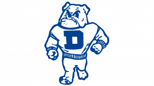 Logo de Drake Bulldogs en 1974