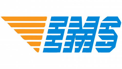 Logo de Express Mail Service (EMS) en 1986