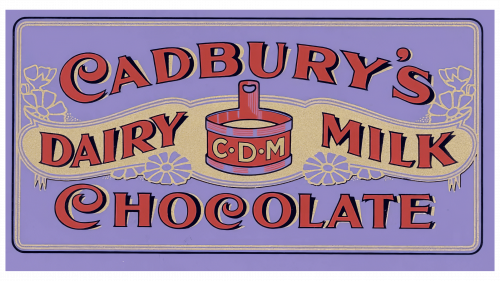 Logo de Cadbury's Dairy Milk Chocolat en 1905