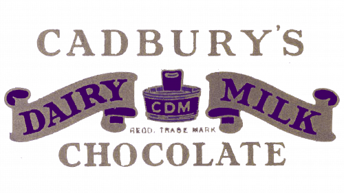Logo de Cadbury's Dairy Milk Chocolat en 1923
