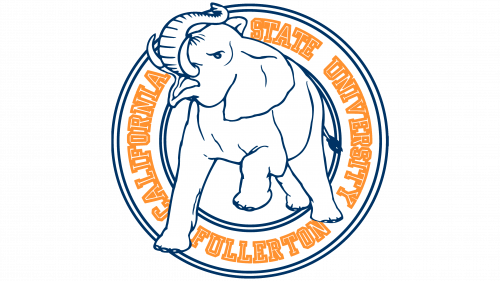 Logo de Cal State Fullerton Titans en 1986