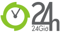 Logo de 24h com vn