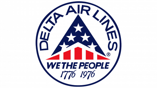 Logo de Delta Air Lines (Second era) en 1976