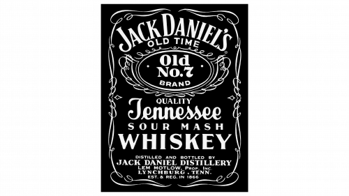 Logo de Jack Daniels des années 1950 aux années 1990