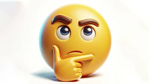 Emoji au visage pensif