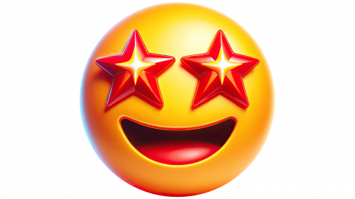 Emoji aux yeux étoilés