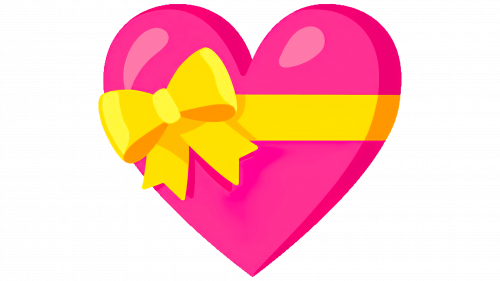 Émoji cœur cadeau