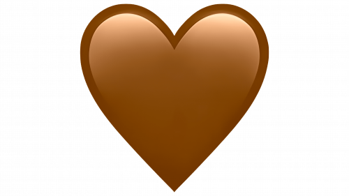 Emoji Cœur marron