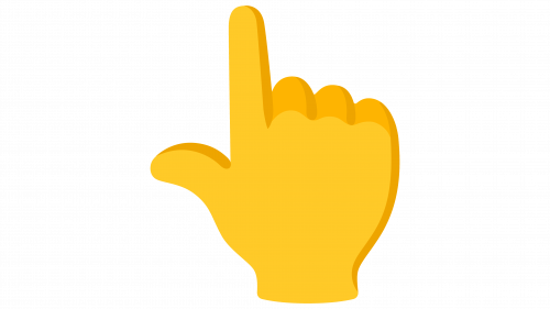 Émoji index pointant vers le haut de dos