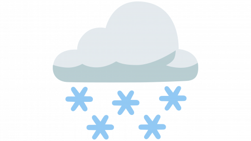Emoji nuage avec neige