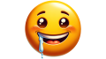 Émoji qui bave