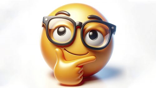 Emoji qui réfléchit