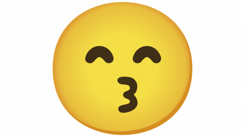 Emoji visage embrassant avec les yeux souriants