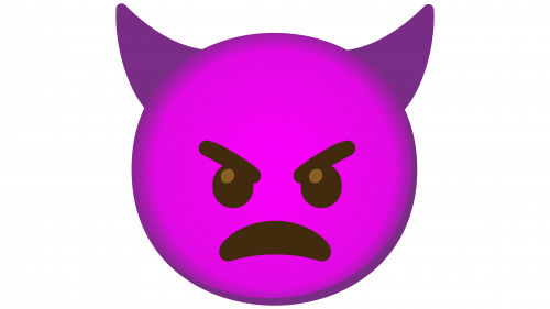Emoji visage en colère avec des cornes