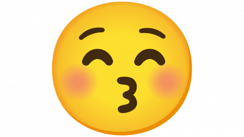 Emoji visage envoyant un baiser les yeux fermés