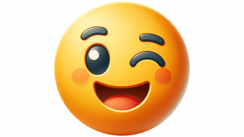 Emoji visage faisant un clin d’œil
