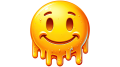 Emoji visage qui fond