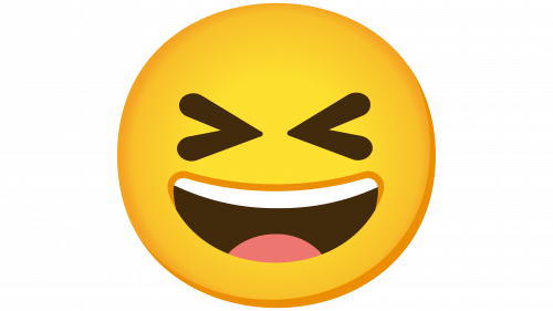 Émoji visage souriant aux yeux plissés