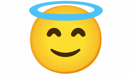 Emoji visage souriant avec auréole