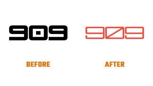 Evolution du logo de 909 Festival