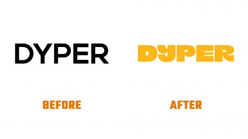 Evolution du logo de Dyper