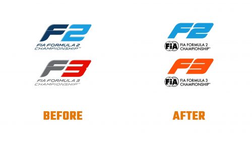 Évolution du logo de Formula 2 and Formula 3