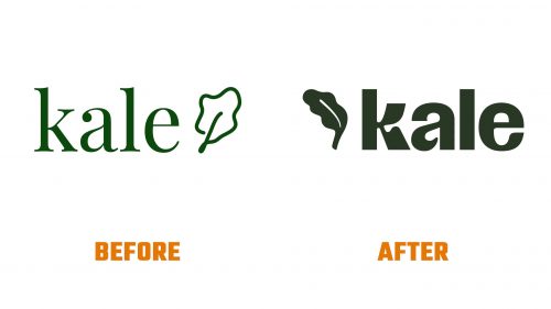 Evolution du logo de Kale