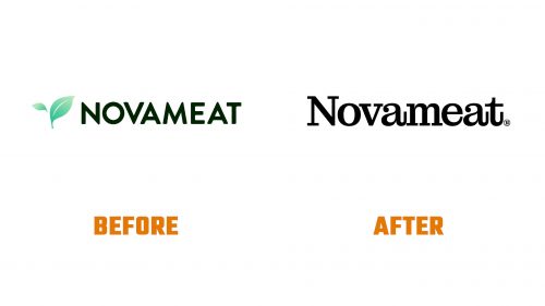 Évolution du logo de Novameat