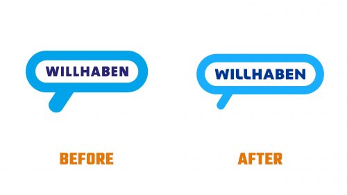Évolution du logo de Willhaben