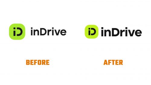 Evolution du logo de inDrive