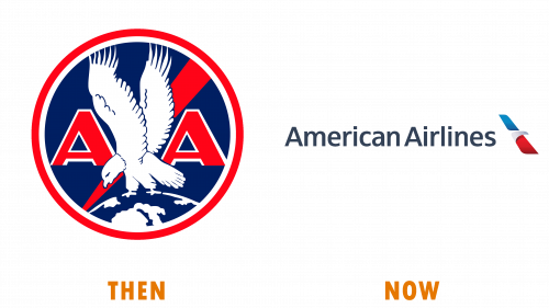 Logo de American Airlines Inc. (avant et maintenant)