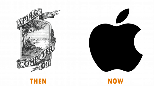 Logo de Apple hier et aujourd’hui