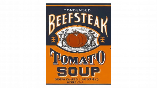 Logo de Beefsteak Tomato Soup en 1897