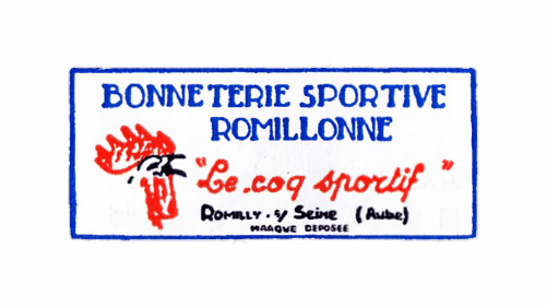 Logo de Bonnetterie Sportive Romillone Le Coq Sportif 1948-1950