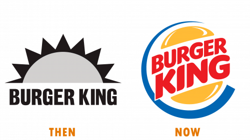 Logo de Burger King (à l’époque et aujourd’hui)