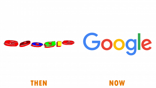 Logo de Google (à l’époque et aujourd’hui)
