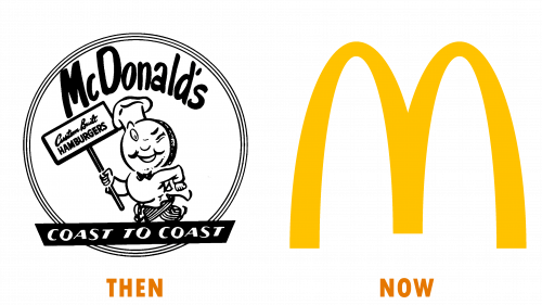 Logo de McDonald's (hier et aujourd'hui)