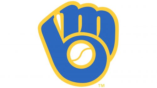 Logo de Milwaukee Brewers Ball in Glove primary 1978-1993