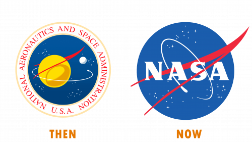 Logo de NASA (à l’époque et aujourd’hui)