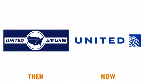 Logo de United Airlines (hier et aujourd’hui)