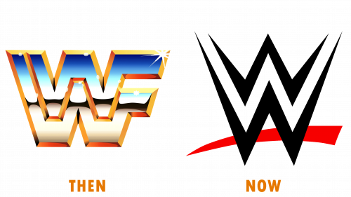 Logo de WWF E (à l’époque et aujourd’hui)