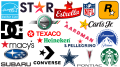 Logos célèbres avec des étoiles
