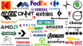 Logos célèbres avec des flèches
