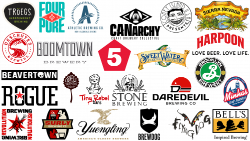 Logos célèbres de bières artisanales. La liste ultime des marques de bière artisanale